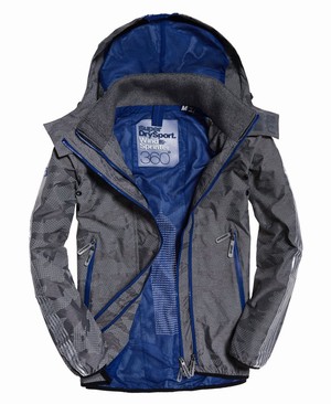 Superdry Technical Camo SD-Windsprinter Férfi Kabát Sötét Szürke | NOPKW0971